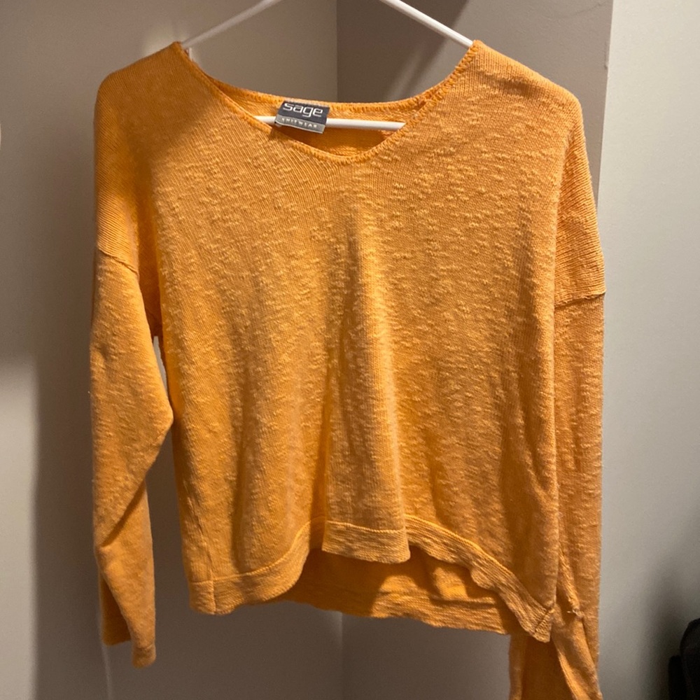 Sage Knitwear Cropped Sweater
